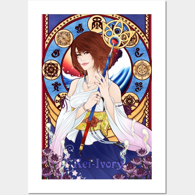 Summoner Yuna - Art Nouveau Wall Art by KeiIvory